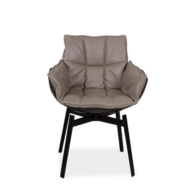Husk Leather Chairs from B&B Italia, Set of 4 For Sale - Image 13 of 17