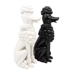 Pair Composite Poodles, Late 20th Century