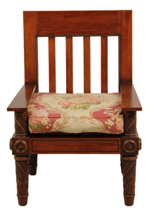 Ralph Lauren Caribbean Style Carved Mahogany Armchair