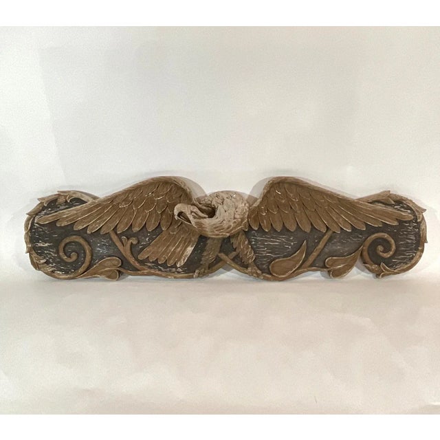 Great old late Nineteenth Century carved stern board eagle carving. Distressed finish. Finely executed probably by a Maine...