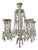 1930s Hollywood Colonial Style Clear Crystal Five Light Chandelier For Sale