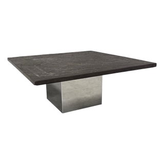 Stone and Steel Coffee Table by Draenert, 1970s For Sale