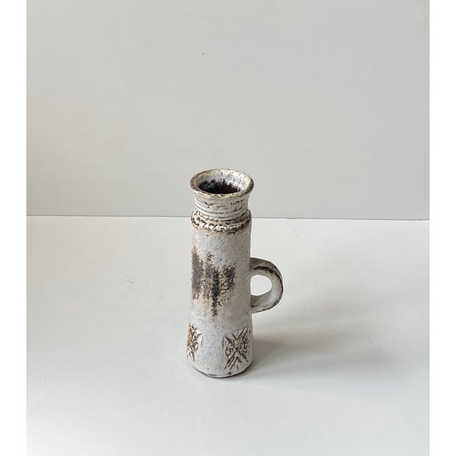 Brutalist Brutalist Glazed Stoneware Vase in the style of Jacques Blin, 1960s For Sale - Image 3 of 9