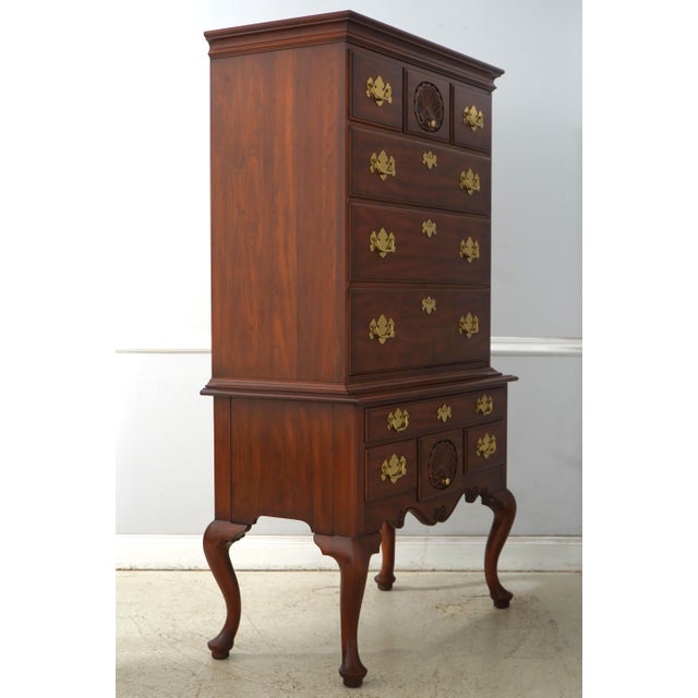 Age: C.1993 Details: Finish no.24 Style 146 Philadelphia Style Highboy Dovetailed Drawer Construction Fine Carved Details...