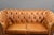 Gold Tan Leather Two-Seater Chesterfield Sofa, 1980 For Sale - Image 8 of 9