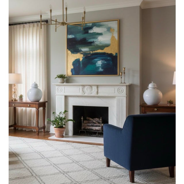 Pair of Large White Glaze Ginger Jars For Sale In West Palm - Image 6 of 7