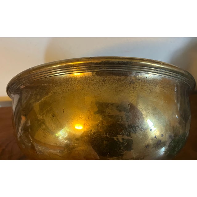 Antique 18th Century Dutch Brass Footed Fruit Bowl For Sale - Image 9 of 14