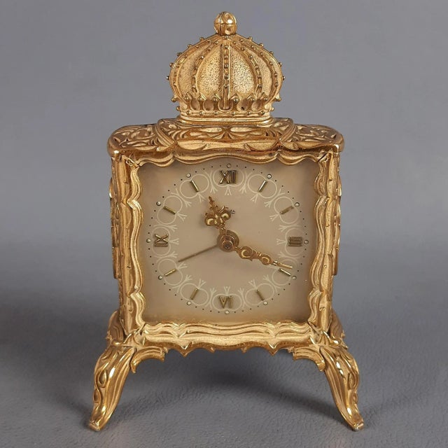 Mechanical Table Alarm Clock in Gil Metal from Emes, 1960s For Sale - Image 15 of 15