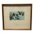 Vintage 1974 Chinese Bird & Floral Art Print in Gilt Bamboo-Style Frame For Sale