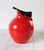 Vintage Red & Black Artisan Made Vase or Vessel For Sale In Milwaukee - Image 6 of 8