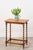 This antique English rectangle barley twist table features honey oak and a scalloped top. The four barley twist turned...