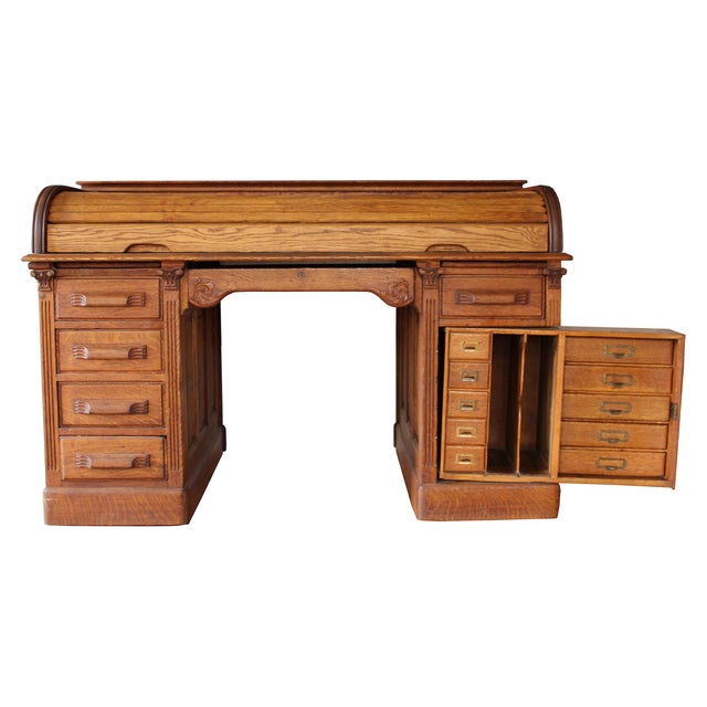 RollTop Desk With Secret Compartments Chairish
