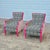Sam Moore Hooker Furniture Fuschia Black & White “Nadia” Exposed Wood Bergere Lounge Chairs, a Pair For Sale - Image 12 of 12