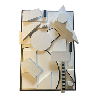 Angela Chrusciaki Blehm’s Geo #4 Minimalist Wooden Sculpture For Sale