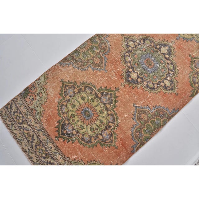 Textile 1960s Oushak Anatolian Wool Hallway Runner For Sale - Image 7 of 10