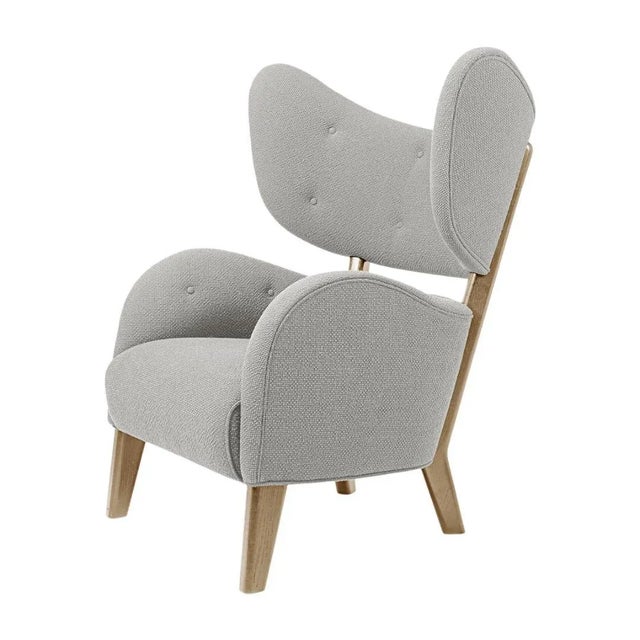Light grey Raf Simons Vidar 3 natural oak my own chair lounge chair by Lassen. Dimensions: W 88 x D 83 x H 102 cm....