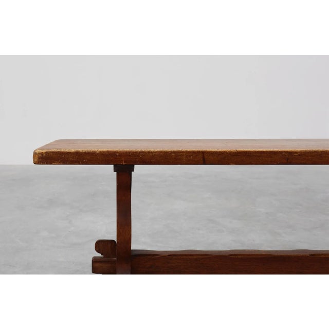 France / 1900 / bench / oak / Rustic / French Provincial A rustic bench with very nice patina in oak wood, crafted around...