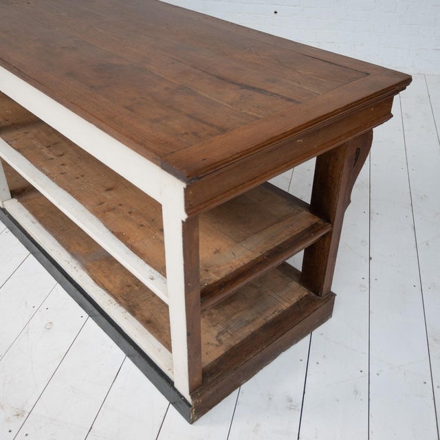 Large Vintage Oak Drapers Table, 1920 For Sale - Image 12 of 13