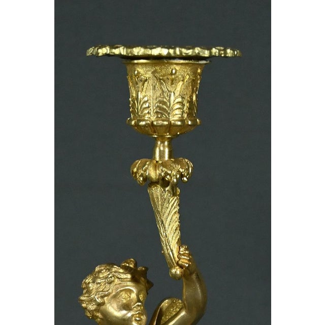 Gilt Bronze Candlesticks, Set of 2 For Sale - Image 12 of 18