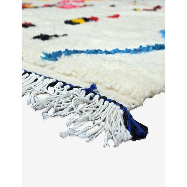 Abstract Moroccan Azilal Wool Rug - 8.4 X 5 Ft For Sale - Image 3 of 8