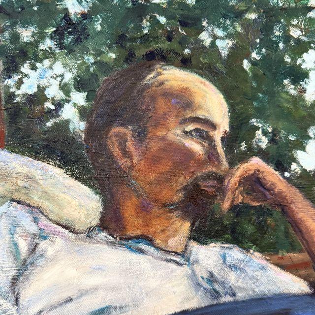 Late 20th Century Original Oil on Canvas, "Meditation", Don Zenas (American, 20th Century), Holland, Michigan For Sale - Image 4 of 16