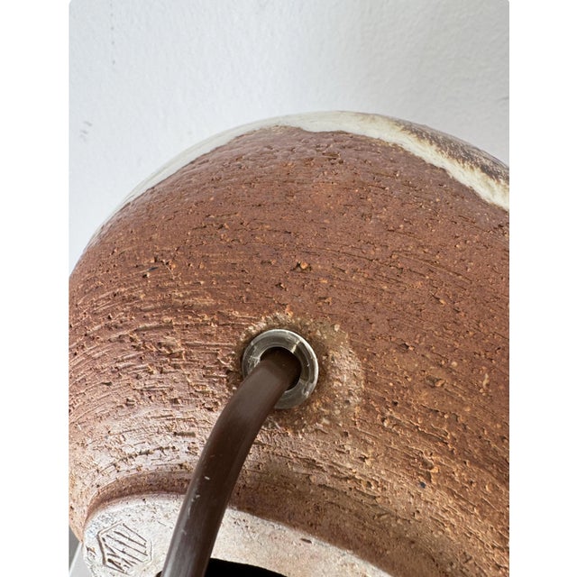 Brown Vintage Danish Table Lamp from Axella, 1960s For Sale - Image 8 of 9