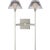 2020s Waterford for Visual Comfort Signature Blaze 19" 2 Light Tail Sconce in Polished Nickel with Clear Crystal For Sale - Image 5 of 13