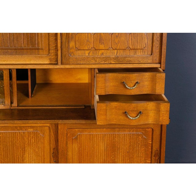 Vintage Brown Oak Cupboard For Sale - Image 16 of 18