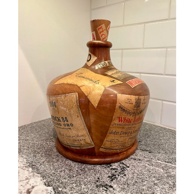 Mid Century Wine Bottle Decanter Poker Chip Caddy For Sale - Image 10 of 12