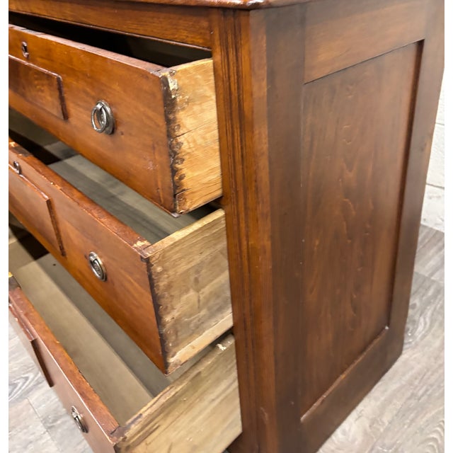 Antique Victorian Eastlake Marble Inlay Gentleman’s Chest Dresser Commode For Sale - Image 9 of 11