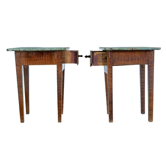 Late 19th Century Swedish Traditional Painted Side Tables, 1870, Set of 2 For Sale - Image 5 of 9