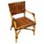 1960s French Modern Bamboo & Woven Saddle Leather Armchair, Circa 1960s For Sale - Image 13 of 13
