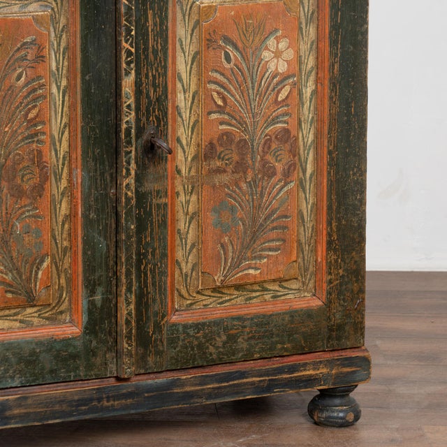 Early 19th-Century Swedish Original Painted Pine Sideboard Cabinet For Sale - Image 12 of 13