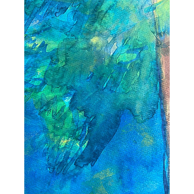 Warren Fischer Watercolor Landscape Painting Signed and Dated 1962 For Sale - Image 4 of 8