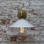 French White Opaline Glass and Brass Sconce For Sale - Image 4 of 8