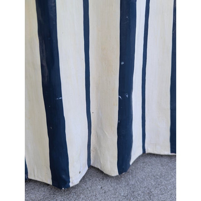 Vintage Trompe Loeil Hand Painted Skirted Side Table For Sale - Image 15 of 16