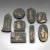 1900's Set of 8 Antique Calligraphic Ink Blocks For Sale - Image 4 of 9