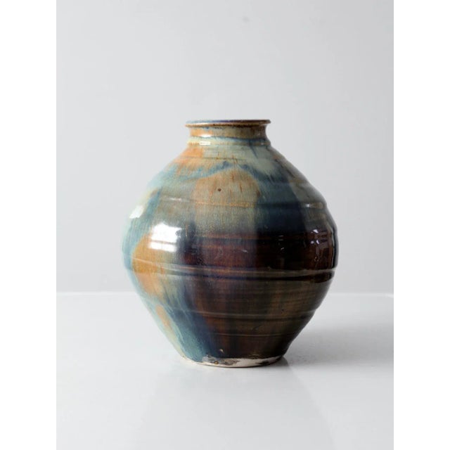 Late 20th Century Vintage Studio Pottery Vase For Sale - Image 5 of 12