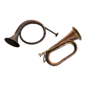 Solid Copper/Brass French Horn's S/2 Unlacquered
