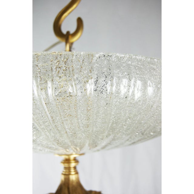 Vintage Murano Glass Pendant with hand gilded gold accents from Louise Gaskill Company. It is a handcrafted, custom piece....
