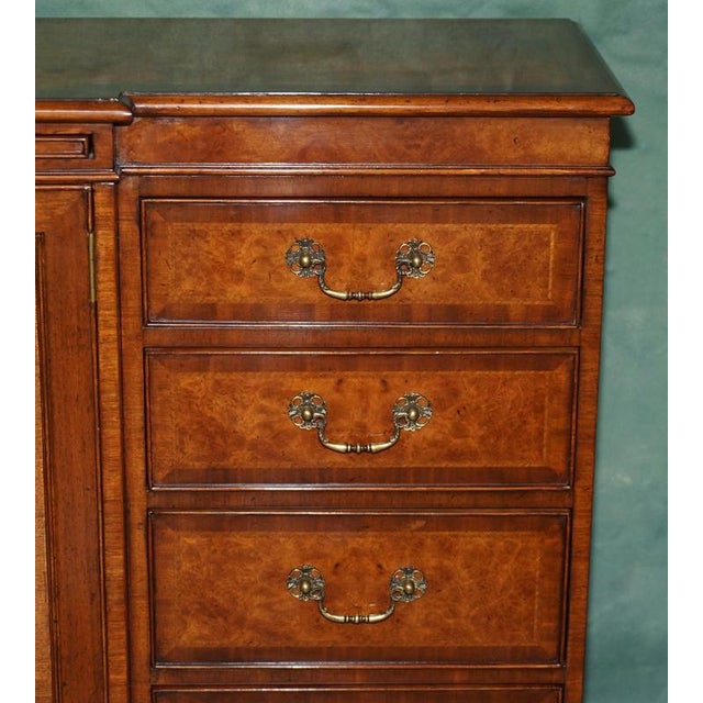 Burr Walnut Breakfront Serving Sideboard by Theodore Alexander For Sale - Image 6 of 18