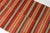 Vintage Red Striped Kilim Rug For Sale - Image 9 of 10