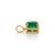 Metal Square Cut 6.06ct Emerald Solitaire Double Prong 18k Yellow Gold Pendant For Sale - Image 7 of 16