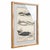 Newly framed in pale oak with dark corner joinery detailing, this 1835 whale engraving sits deep-set behind an icy pale-...