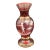 Ruby Red Mary Gregory–Style Enamel Vase With Gold Trim For Sale