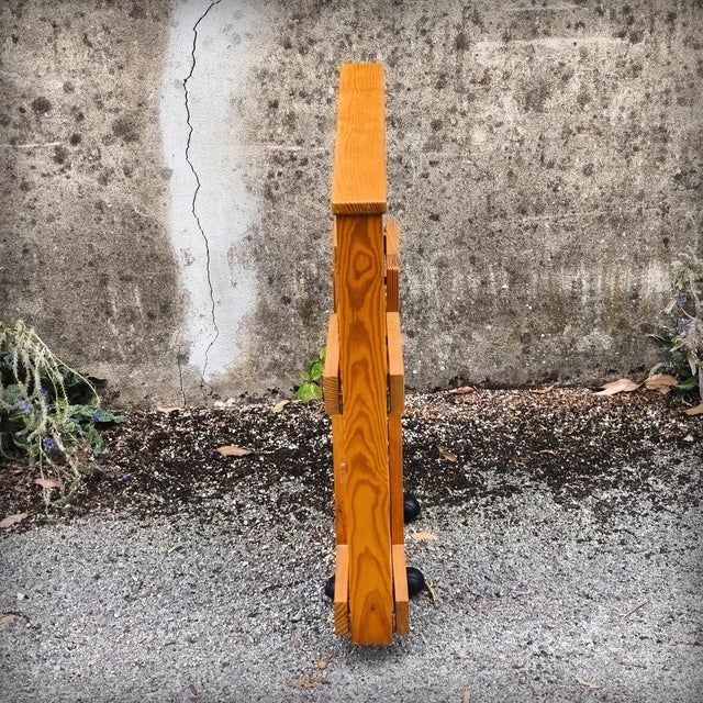 Folding Serving Table in Scandinavian Pine, 1970s For Sale - Image 15 of 18