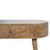 Contemporary Light Oak-Finish Mango Wood Curved Console Table For Sale - Image 3 of 8