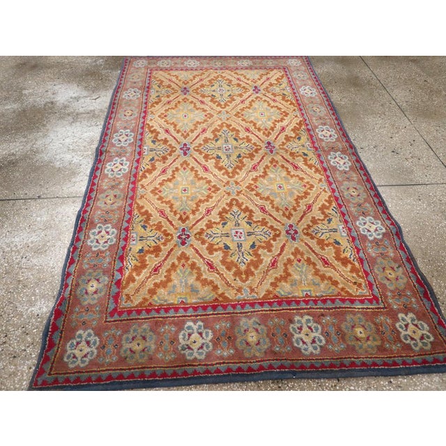 Galerie Shabab Collection Mid-20th Century Indian Cotton Agra Accent Rug For Sale In New York - Image 6 of 8