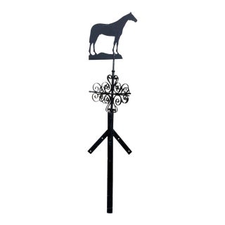 Early 20th Century Antique American Iron Horse Weathervane, Nashville Tn For Sale