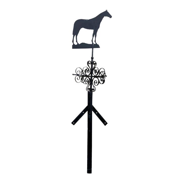 Early 20th Century Antique American Iron Horse Weathervane, Nashville Tn For Sale